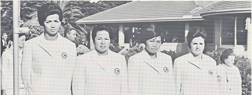 Miss Vicky Pertierra, Miss Mercedes Feliciano, Miss Nora Mateo, Mrs. Carmel Romero